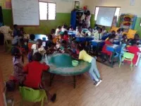 Klassenraum des Early Childhood Educational Centers in Osubeng
