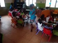 Klassenraum im Early Childhood Educational Center in Osubeng